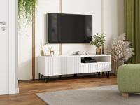 Тв тумба Орегон_белый текстурный_белый глянец